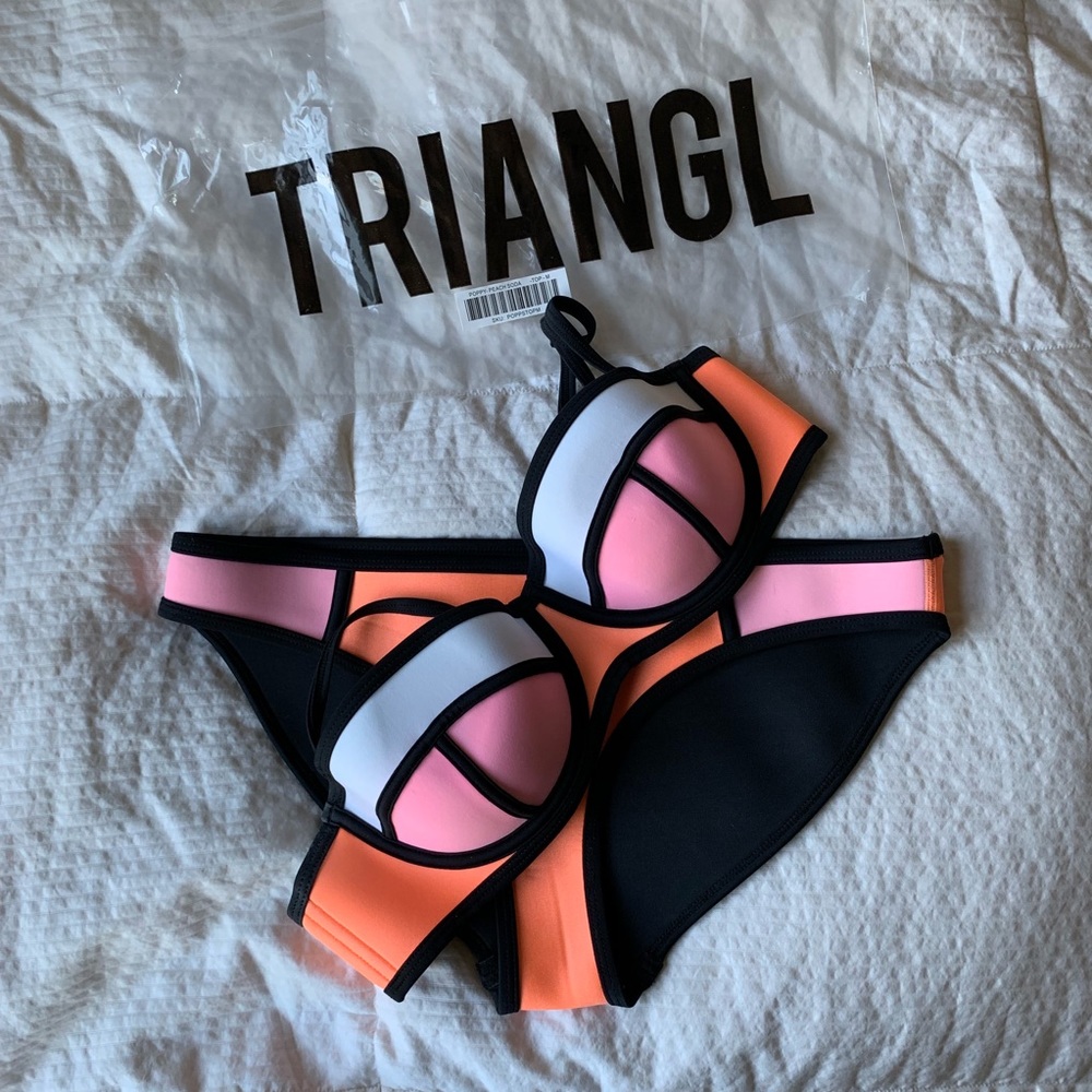 Triangl Bikini - Poppy Peach Soda - Size M